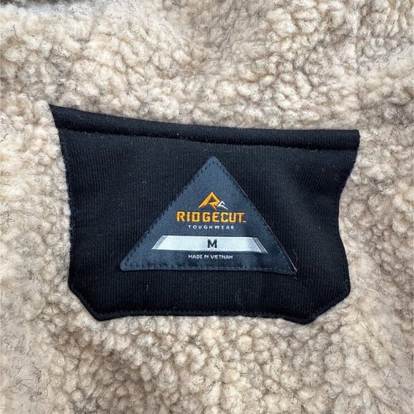 Ridgecut Sherpa Lined Full Zip Hooded Sweat Jacket Black Workwear Outdoor Mens M - Picture 8 of 12